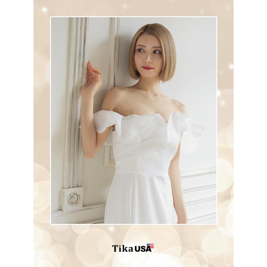 Tika ロングドレス オフショルダー マーメイド シースルー Tika ロングドレス オフショルダー マーメイド シースルー