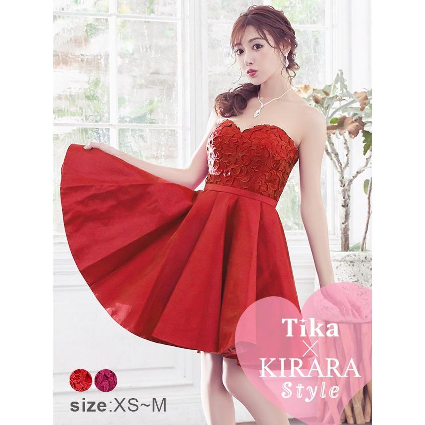 キャバ ドレス キャバドレス Aライン ミニ Tika Usa L Aインポートドレス 明日花キララ 胸元刺繍 チュールスカート フレア ミニドレス パープル レッド Xs S M La Md6265 ドレスショップ Tika 通販 Yahoo ショッピング