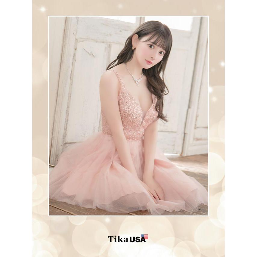 Tika キャバドレス フレア ミニ セクシー ドレス aラインドレス Tika キャバドレス フレア ミニ セクシー ドレス aラインドレス