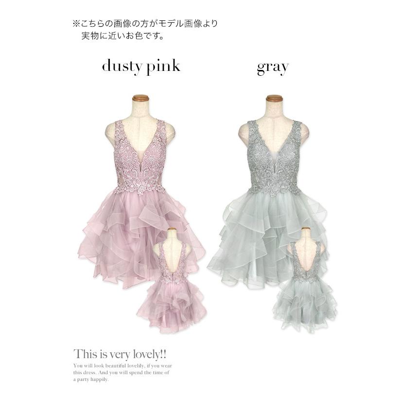 Tika キャバドレス 刺繍 レース シースルー 花柄 膝丈 aライン Tika キャバドレス 刺繍 レース シースルー 花柄 膝丈 aライン