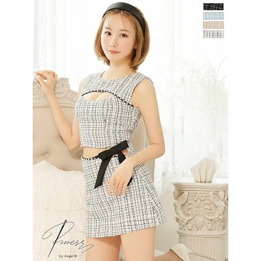 取り寄せ商品】 PURESS ピュアレス キャバドレス ツイード  