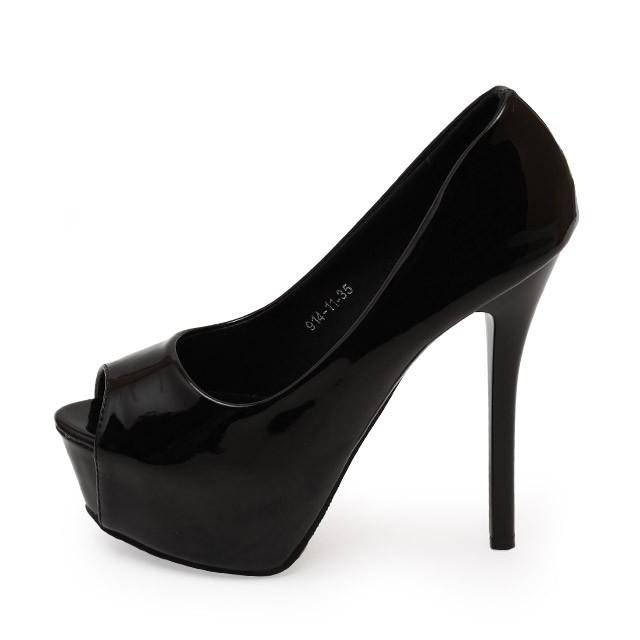 Tika（ティカ） パンプス キャバヒール ブラック 14.5cm ワンカラー