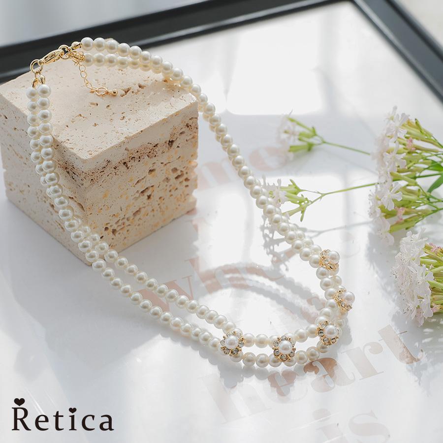 アクセサリー ネックレス パール フラワー ショート ネックレス ホワイト 結婚式 二次会 パーティー Rt Acl006 ドレスショップ Tika 通販 Yahoo ショッピング
