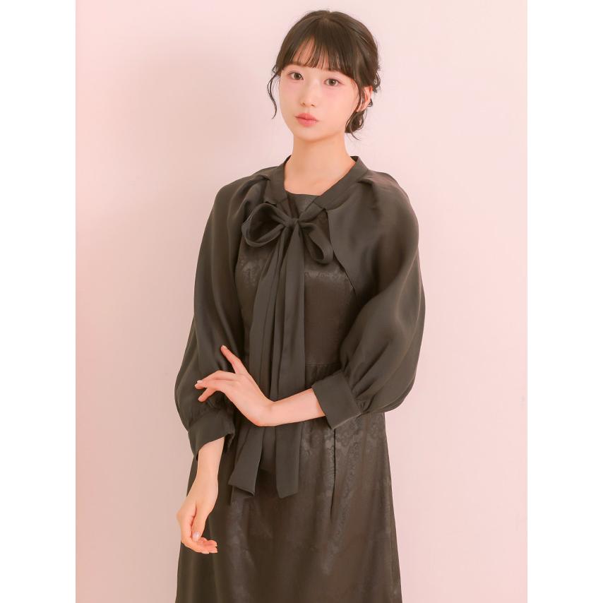 パーティードレス 結婚式 ドレス 20代 パフスリーブ ボレロ 2wayワンピース ドレスセット 大きいサイズ 成人式 ロングドレス 女子会 二次会_6