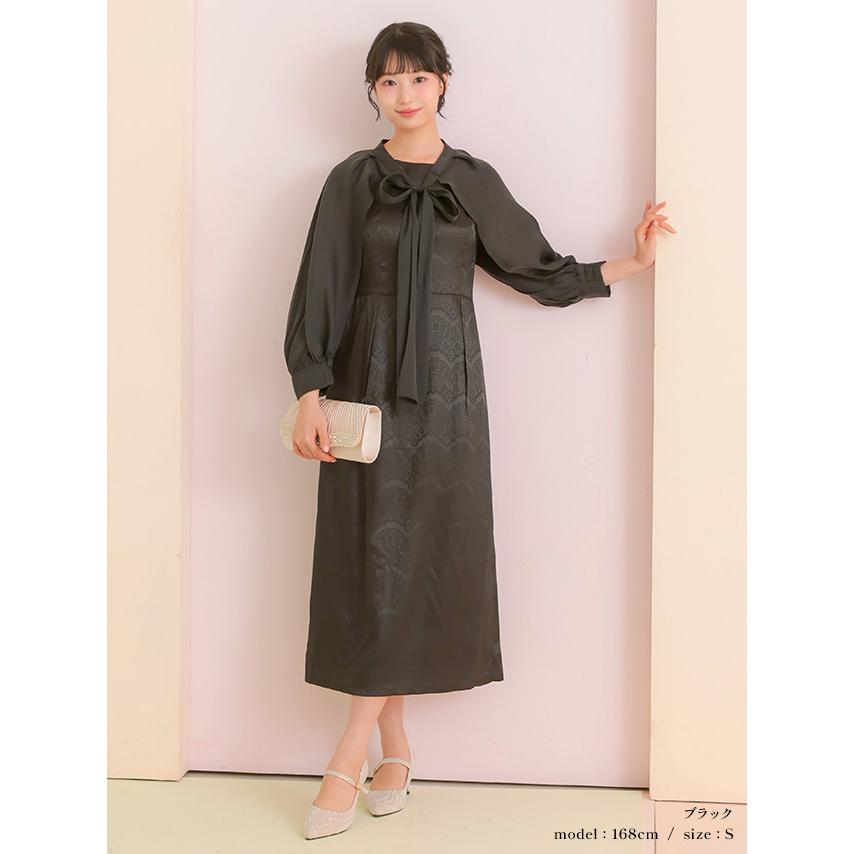 パーティードレス 結婚式 ドレス 20代 パフスリーブ ボレロ 2wayワンピース ドレスセット 大きいサイズ 成人式 ロングドレス 女子会 二次会_7