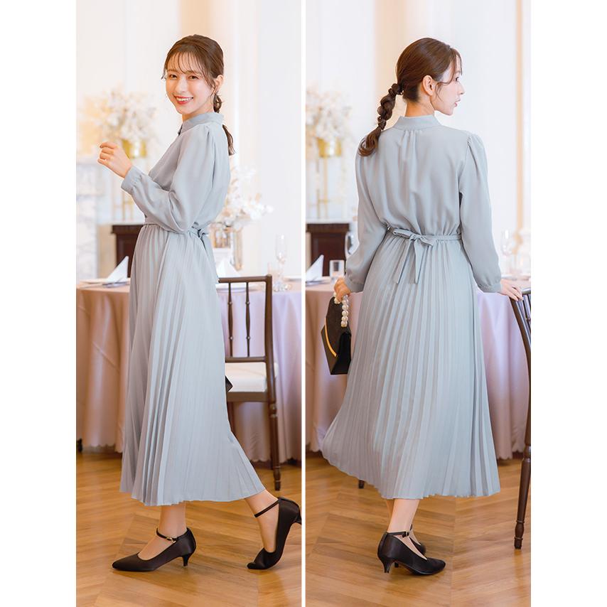 24SS✨ルネ くるみボタンワンピース バルーン袖リボン オーガンジー 希少38