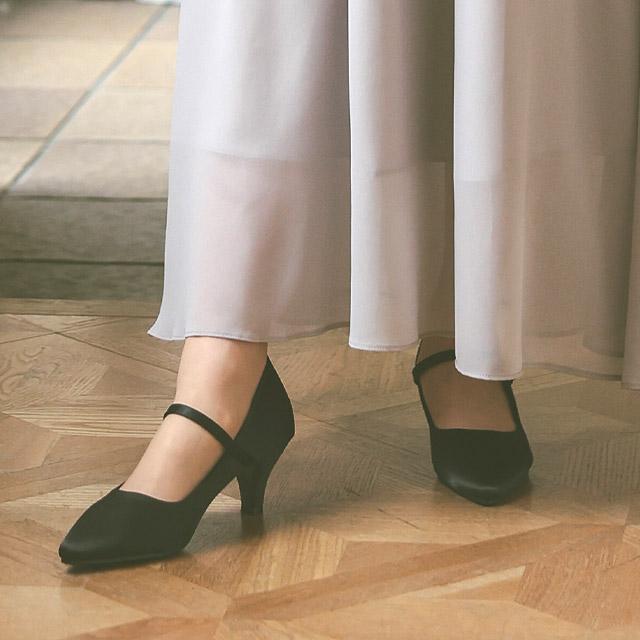 Retica パーティー パンプス シューズ 靴 結婚式 ストラップ 6cm