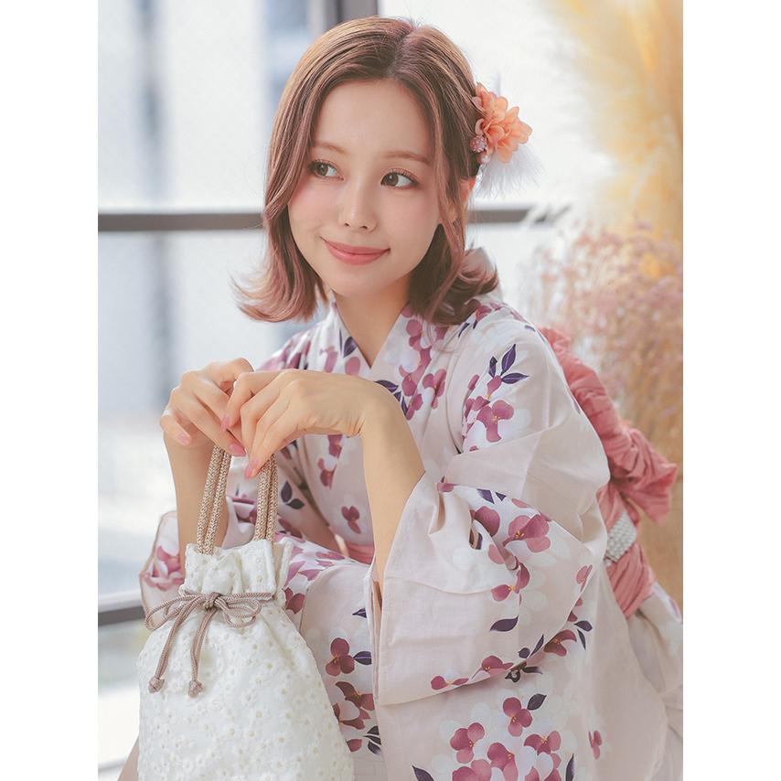 浴衣 レディース 20代 30代 40代 浴衣セット ゆかた ベージュ地 淡いピンク 桜 ゆかた 浴衣セット 浴衣 兵児帯 下駄 大人 浴衣レディース