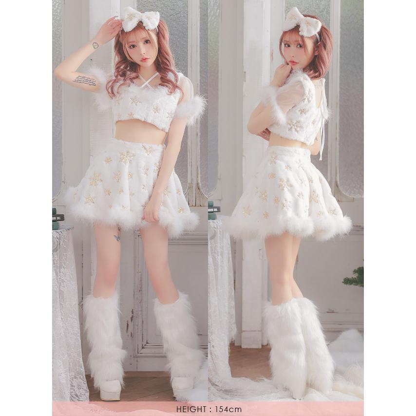 ティカ Tika サンタコス 7点set へそ出しオフショルセパレート