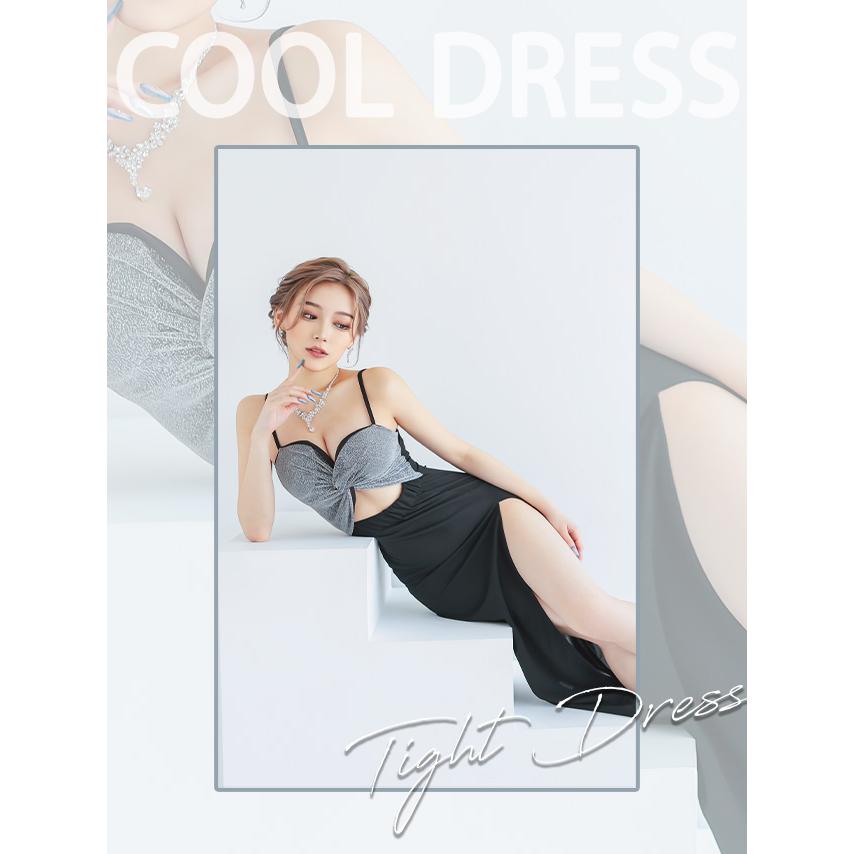 myMinette キャバドレス キャバ ドレス 胸元 リボン キャミ