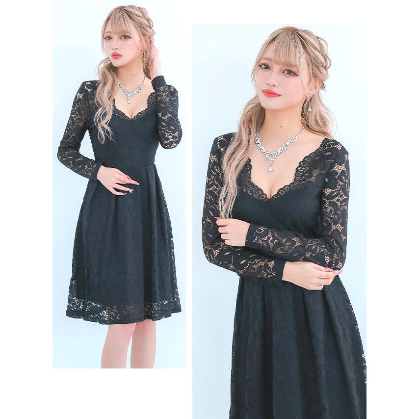 myMinette キャバドレス キャバ ドレス 大きいサイズ 長袖 膝丈 myMinette キャバドレス キャバ ドレス 大きいサイズ 長袖 膝丈