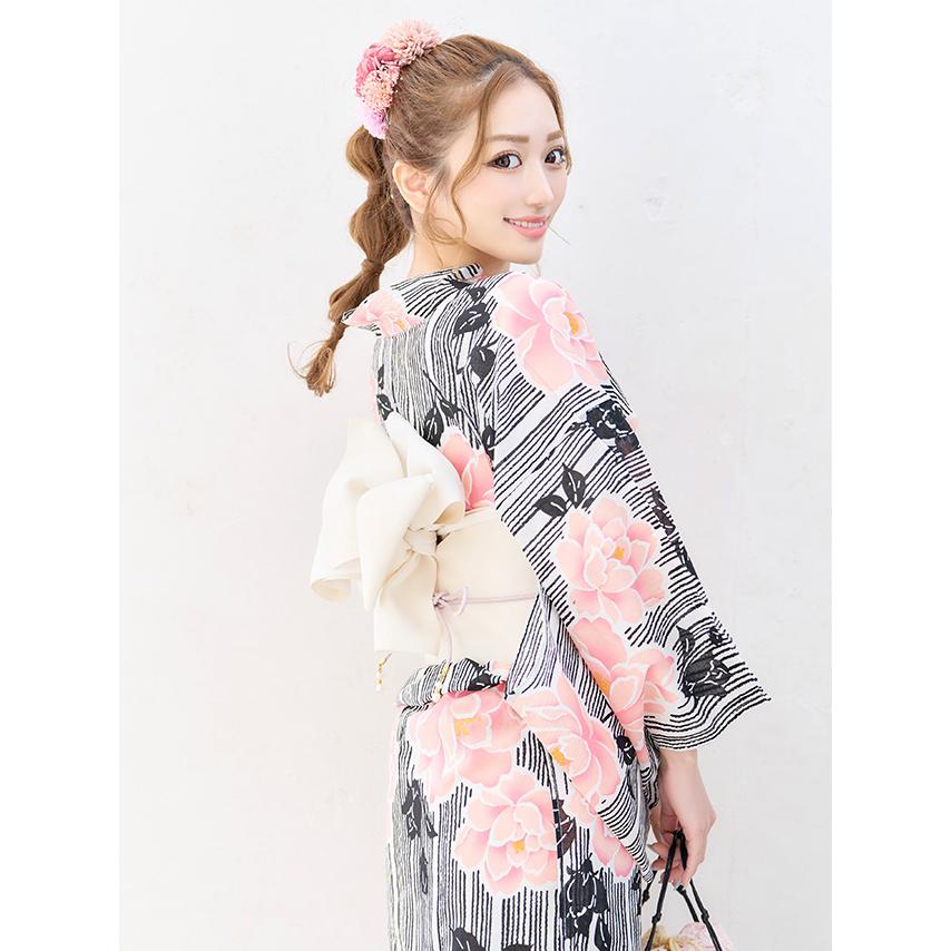 ★ラスト1点★新品未使用　浴衣　帯　2点セット　白地にピンク 楽天市場】＼50％offクーポンで6,480円⇒3,240円／浴衣 セット