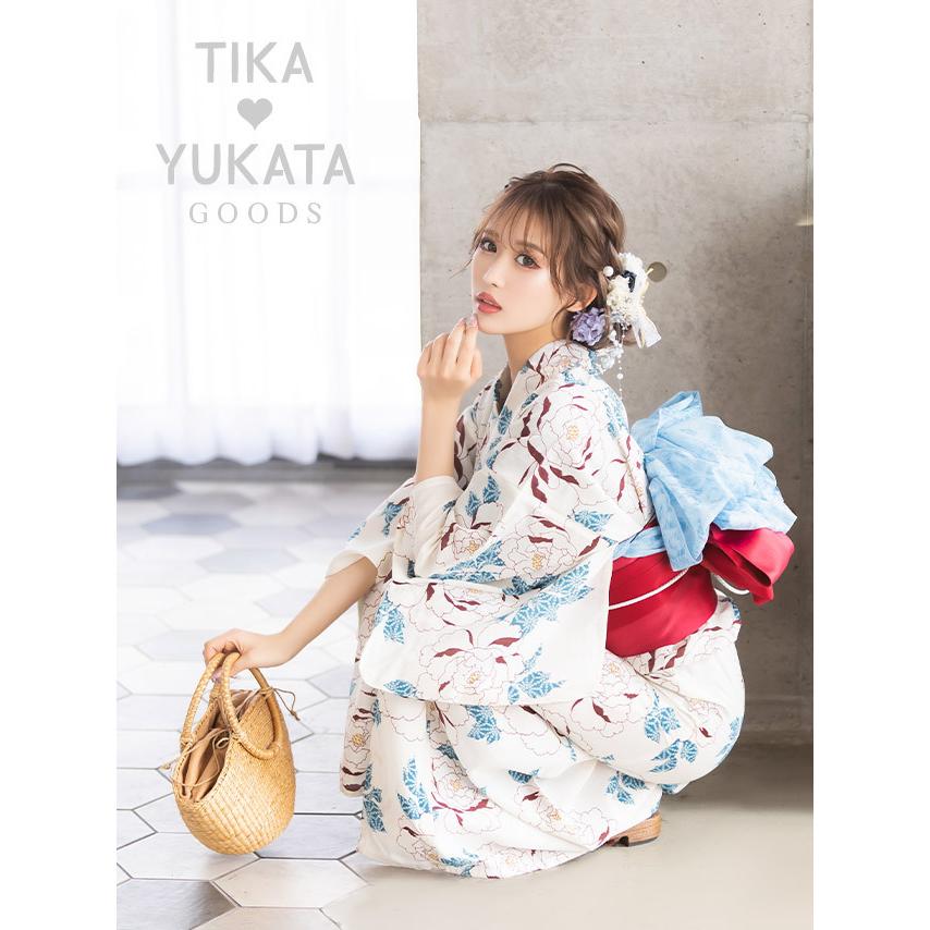 Tika 浴衣 レディース セット カゴバック かごバッグ 籠バッグ