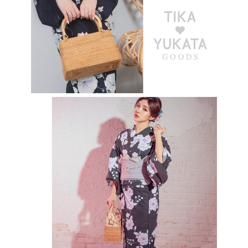 Tika 浴衣 レディース かごバッグ バッグ 巾着 カゴバッグ