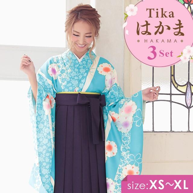 袴 袴 はかま 卒業式 謝恩会 成人式 セット Tika ティカ レトロモダン 桜模様 袴3点セット 二尺袖着物 袴下帯 袴 水色地 紫 大きいサイズ 通販 激安 格安 Tk Hkjm56 Tika ヤフーショッピング店 通販 Yahoo ショッピング