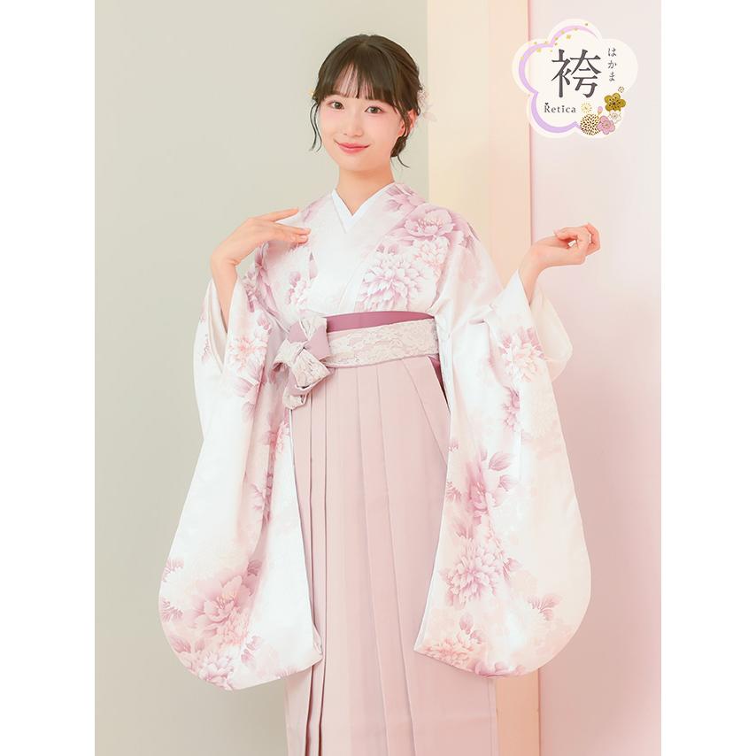 「取り寄せ商品」袴セット卒業式 大学生 レディース 女性 着物 袴 二尺袖着物 袴下帯 振袖 花柄 ピンク色 入学式 入園式 成人式の画像