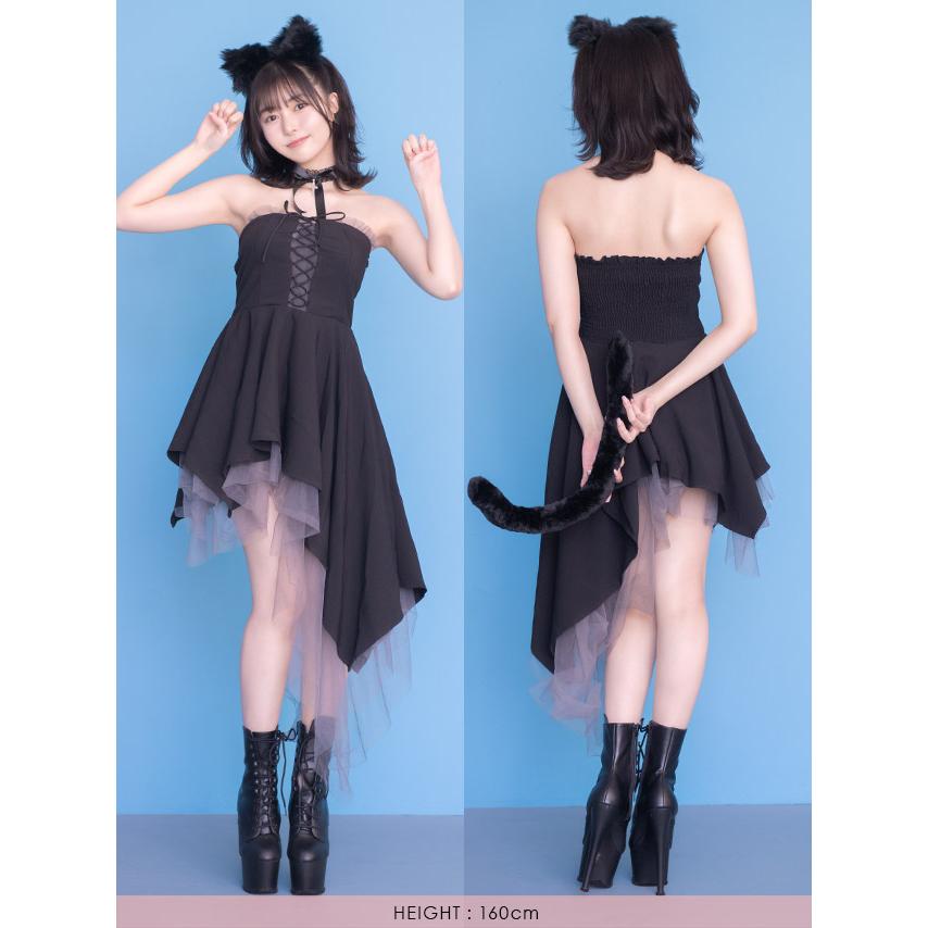 Tika 猫 コスプレ ふわふわ 衣装 黒猫 大きいサイズ 男ウケ