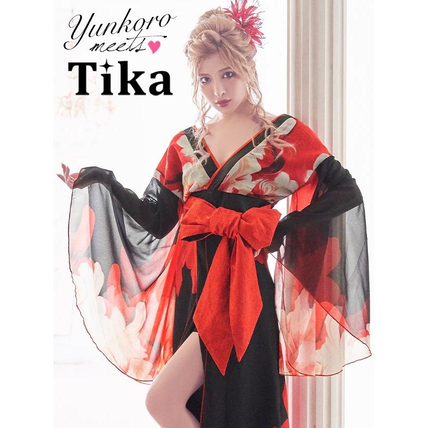 Tika キャバドレス キャバ ドレス 大きいサイズ 着物風 ロング Tika キャバドレス キャバ ドレス 大きいサイズ 着物風 ロング