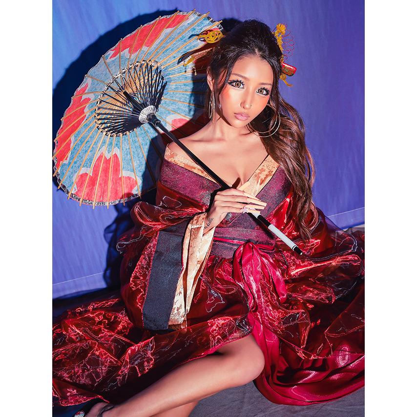 Tika 花魁コスプレ 衣装 ドレス 花魁 シアー 和装ドレス 2点 Tika 花魁コスプレ 衣装 ドレス 花魁 シアー 和装ドレス 2点