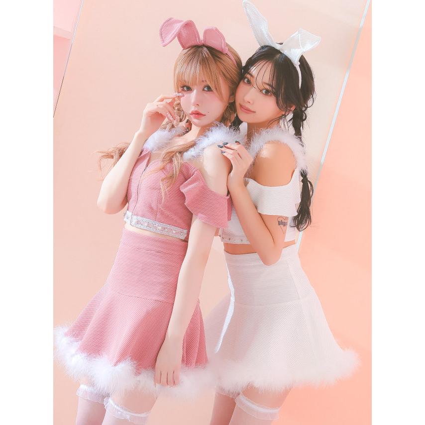Tika バニー コスプレ バニーガール 衣装 へそ出し ふわふわ Tika バニー コスプレ バニーガール 衣装 へそ出し ふわふわ