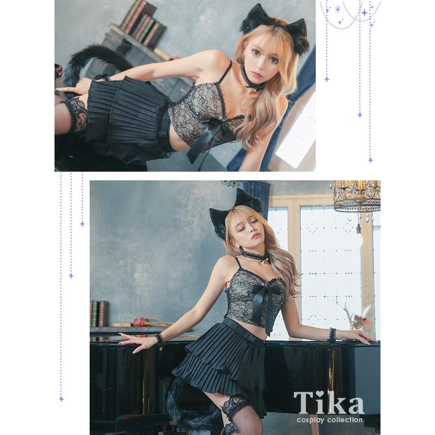 Tika 猫 コスプレ ふわふわ 衣装 黒猫 大きいサイズ 男ウケ