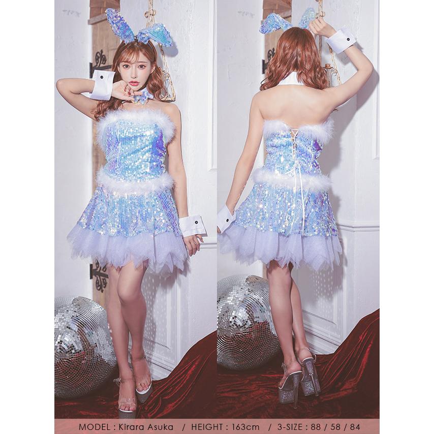 Tika（ティカ） バニーガール バニー コス 衣装 仮装 うさぎ 4点セット