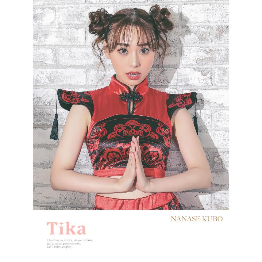 チャイナ服　カンフー服 チャイナチェニック チャイナコスプレ Tika ハロウィン コスプレ カンフー 衣装 チャイナ チャイナ服