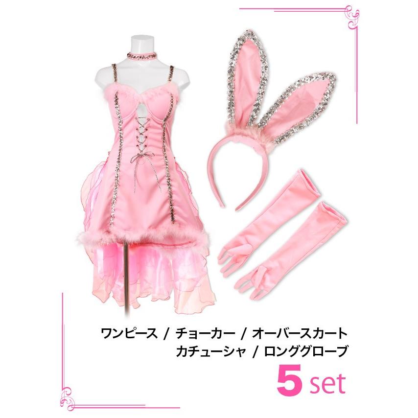 コスプレ 衣装 5点set ふわキラ ロングテール バニーガール コスプレ 衣装 5点set ふわキラ ロングテール バニーガール