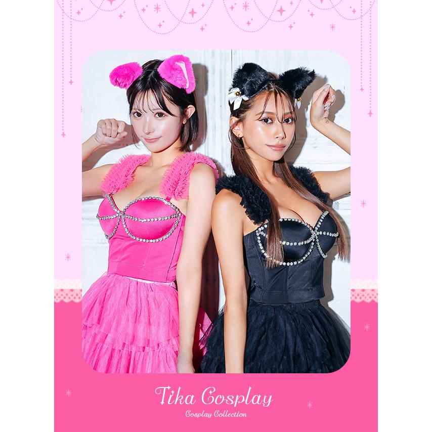 ハロウィンコスプレ アニマル へそ出し ビスチェ ふわふわ ハロウィンコスプレ アニマル へそ出し ビスチェ ふわふわ