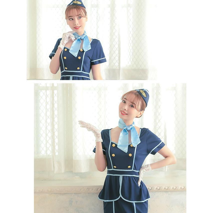 Tika コスプレ衣装 制服 キャビンアテンダント コスチューム