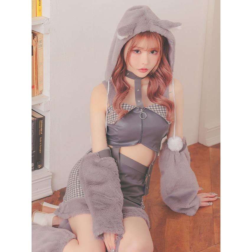 Tika（ティカ） ハロウィンコスプレ へそ出し セパレート もこもこ