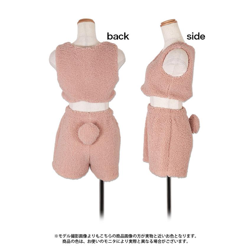 Tika ハロウィン コスプレ バニー セクシー 衣装 仮装 ふわふわ ピンク