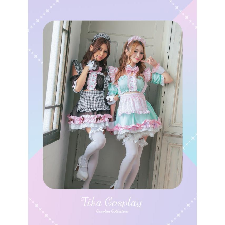 ハロウィンコスプレ メイド服 衣装 レディース 大人 セクシー コスチューム メイドコスプレ ウエイトレス｜tika｜04