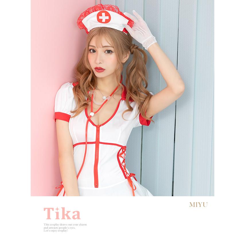 Tika ハロウィン コスプレ ナース 衣装 仮装 お化の日 キャバ嬢
