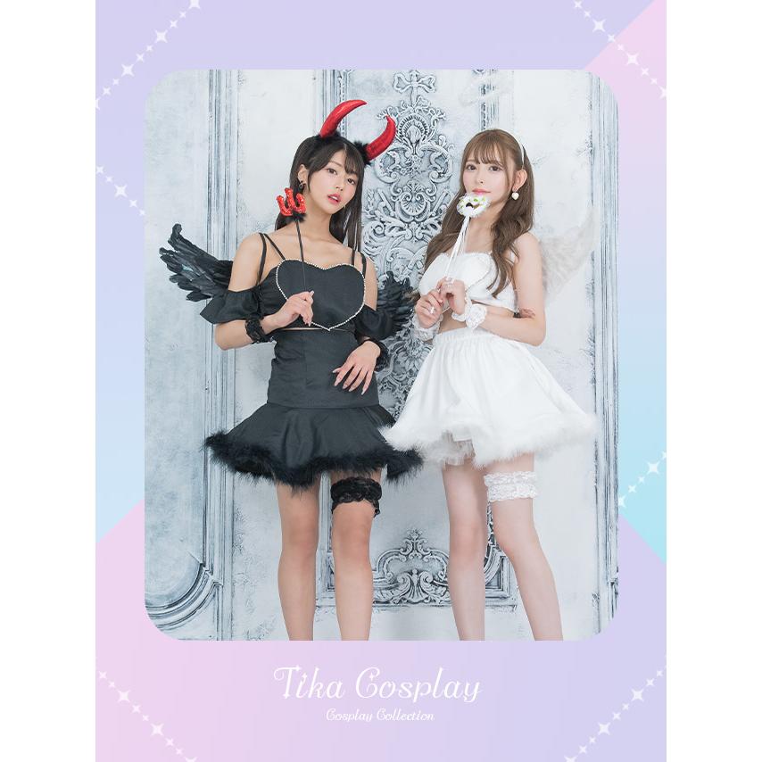 Tika 天使と悪魔 コスプレ エンジェル デビル 安い 大きいサイズ