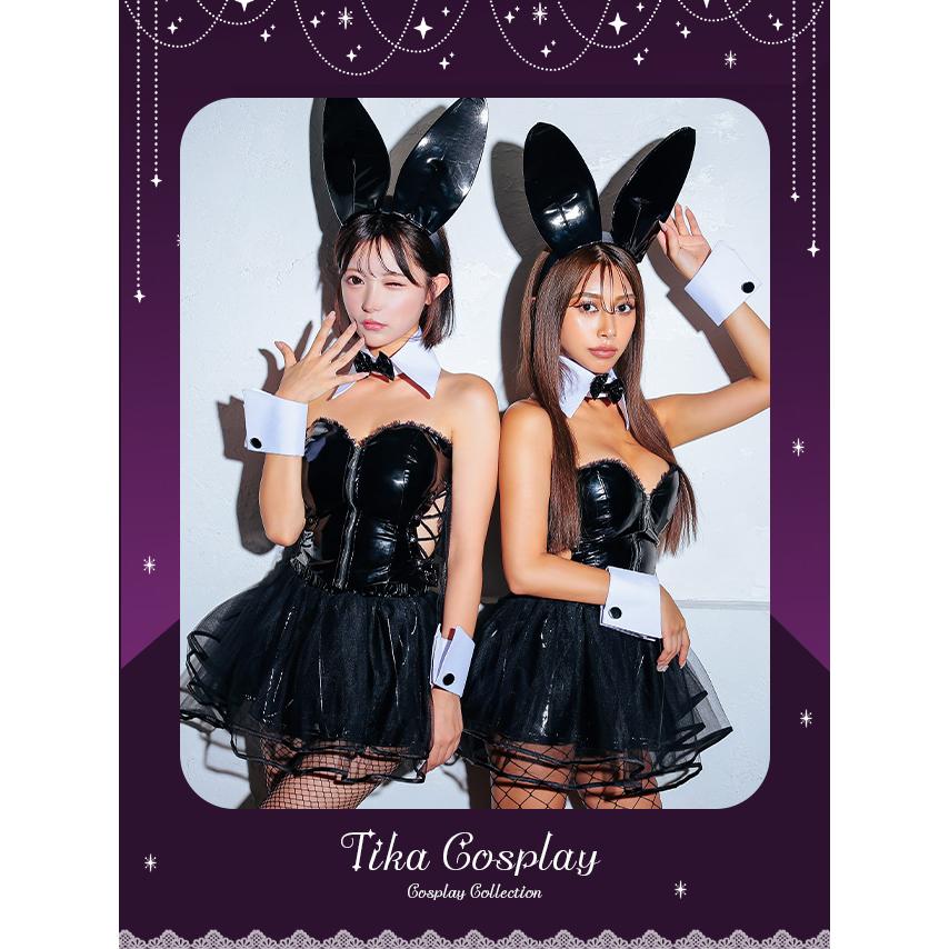 Tika ハロウィンコスプレ エナメルレース アップベア ビスチェ Tika ハロウィンコスプレ エナメルレース アップベア ビスチェ