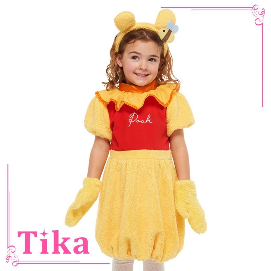 コスプレ衣装 コスプレ 衣装 子供用 ディズニー キッズ衣装 Tika ティカ 4点set プーさん コスチュームセット ワンピース カチューシャ グローブ コサージュ Tk Hwk951 ドレスショップ Tika 通販 Yahoo ショッピング