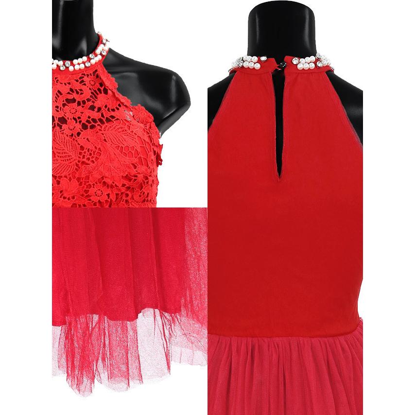 【T】ホルターネックロングドレス✦ ミッドナイトブルー ホルターネック マーメイドロングドレス