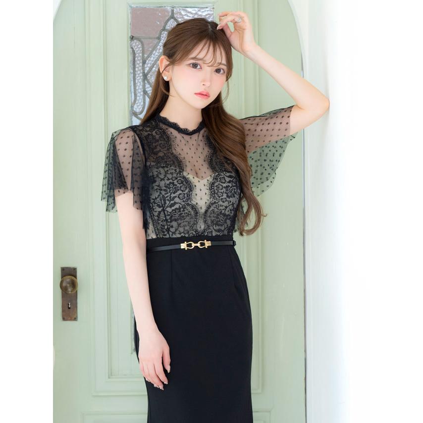Tika キャバドレス ロング タイト スリット ワンピース ロング
