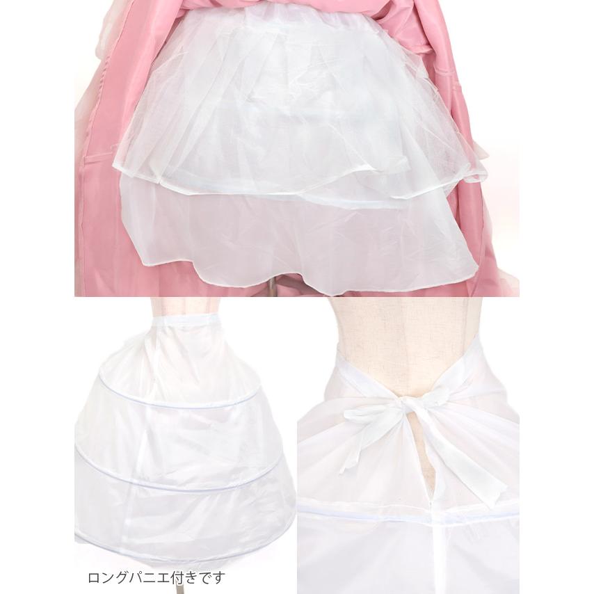 Tika キャバドレス ベアシフォン4段 フリル ゴージャス Aライン Tika キャバドレス ベアシフォン4段 フリル ゴージャス Aライン