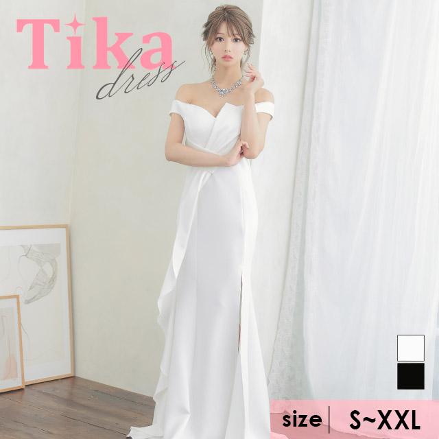 Tika キャバ ドレス ロングドレス ロング ワンピース オフ Tika キャバ ドレス ロングドレス ロング ワンピース オフ