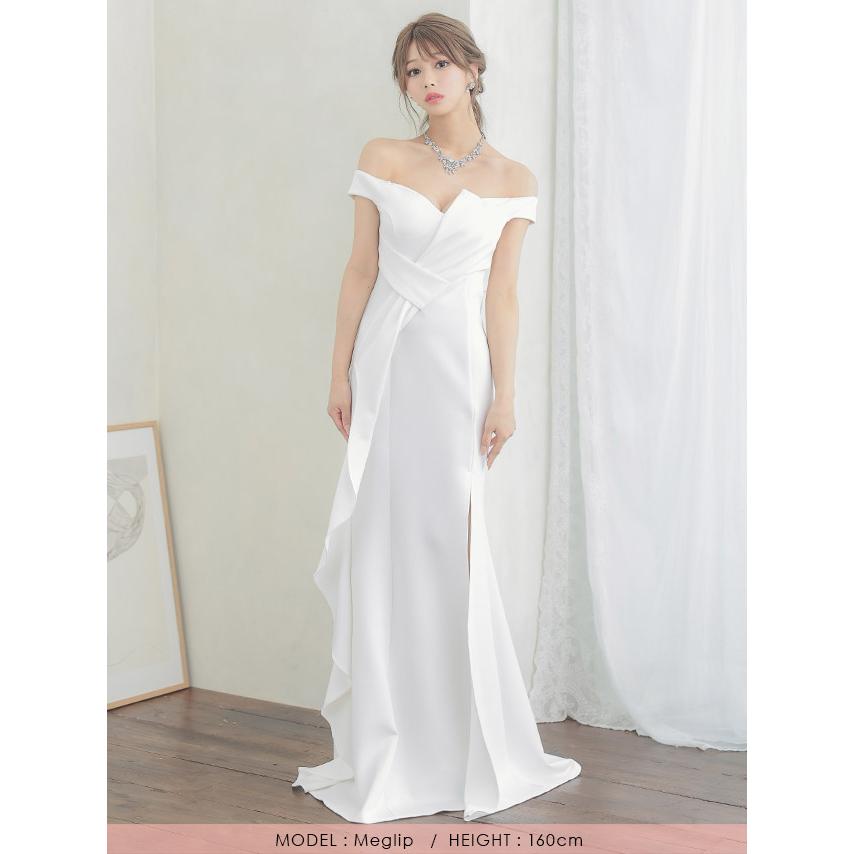 Tika キャバ ドレス ロングドレス ロング ワンピース オフ