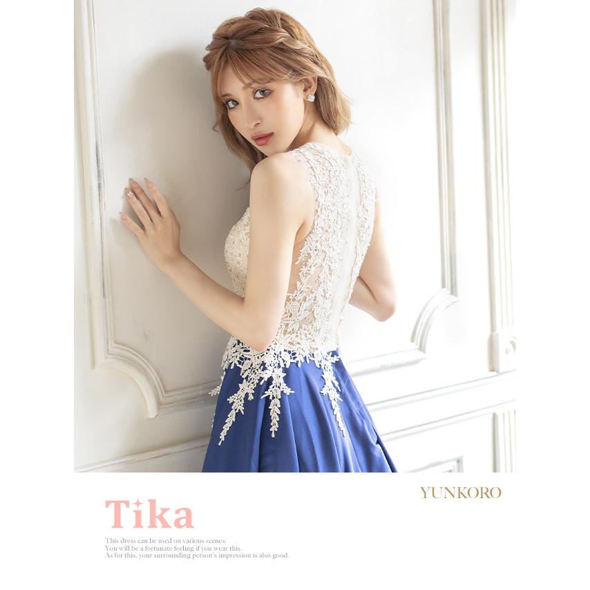 Tika キャバ ドレス aライン 刺繍 レース ビジュー xl xxl Tika キャバ ドレス aライン 刺繍 レース ビジュー xl xxl