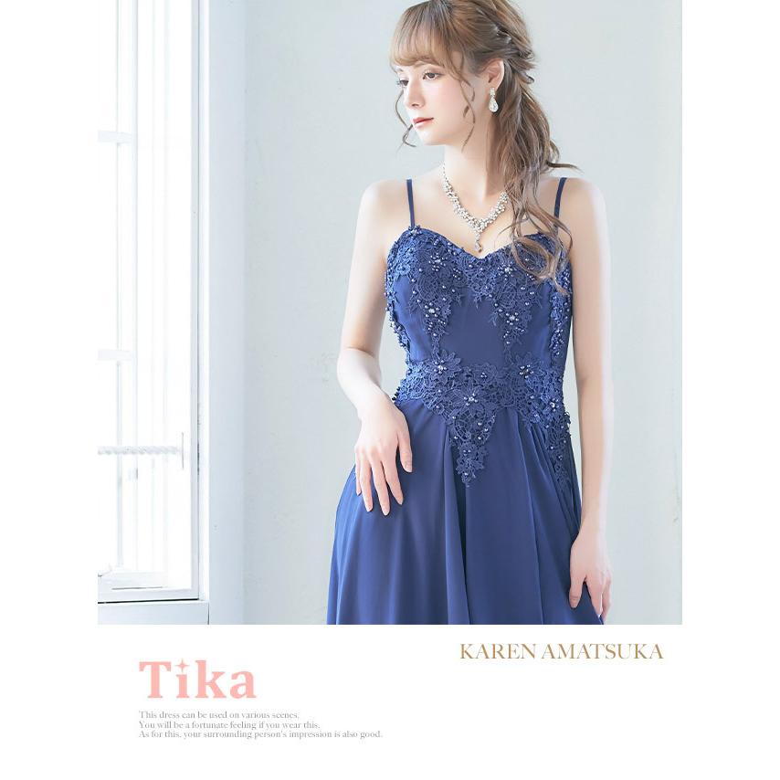 Tika キャバドレス ロング ロングドレス 大きいサイズ フラワー