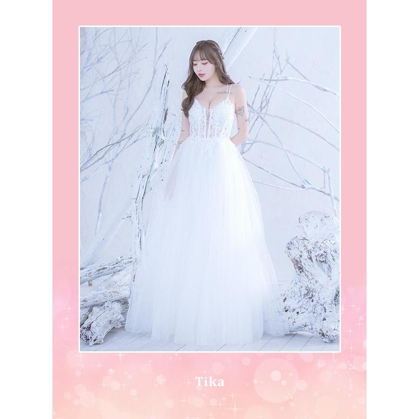 Tika グレー　ロングドレス Tika グレー ロングドレス グレー ロングドレス | Tika