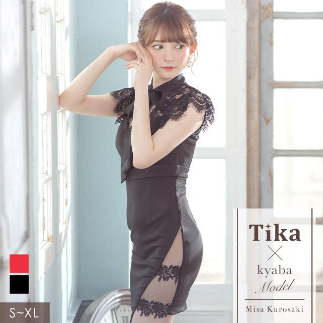 ミニドレス キャバドレス ミニ タイト セクシー 赤 黒 キャバワンピ キャバクラ Tk Md Tika ヤフーショッピング店 通販 Yahoo ショッピング
