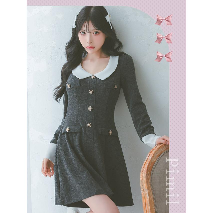 Tika [TikaPimil] キャバドレス 韓国 キャバ ドレス 襟デザイン