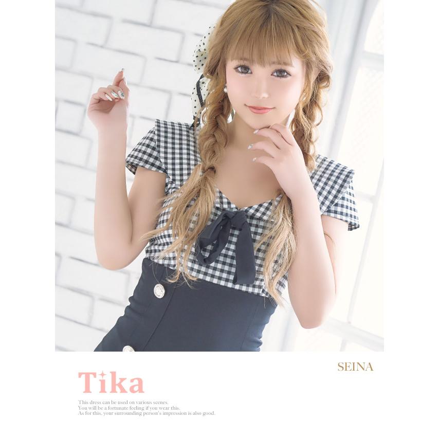 Tika [TikaPimil] キャバドレス ミニ キャバクラドレス キャバ嬢