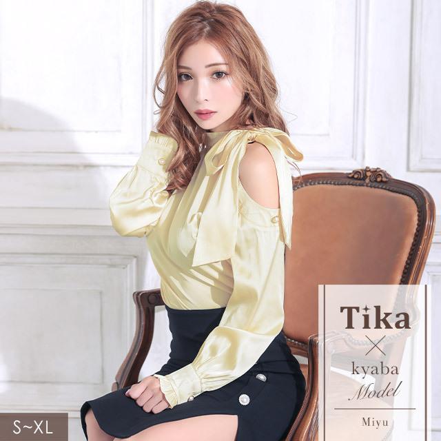 キャバ ドレス キャバドレス タイト セパレート 長袖 膝丈 ミディアムドレス 大きいサイズ キャバワンピース カットショルダー タイトスカート キャバ嬢ドレス Tk Mds9390 Tika ヤフーショッピング店 通販 Yahoo ショッピング