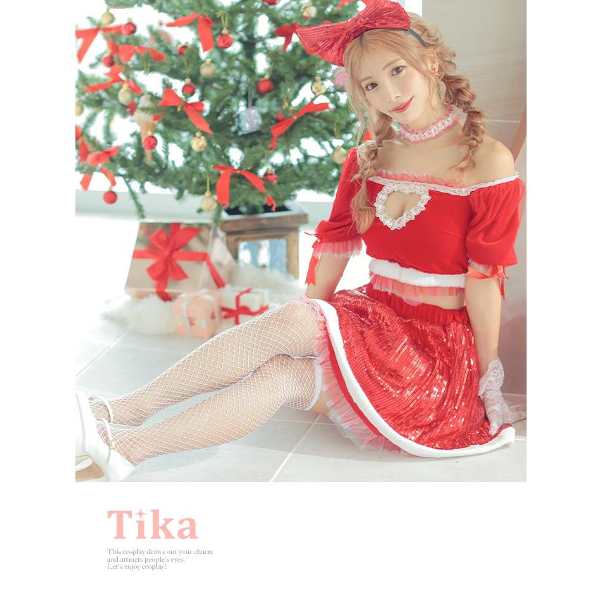 Tika ニーハイ ソックス リボン 靴下 網 ネット タイツ